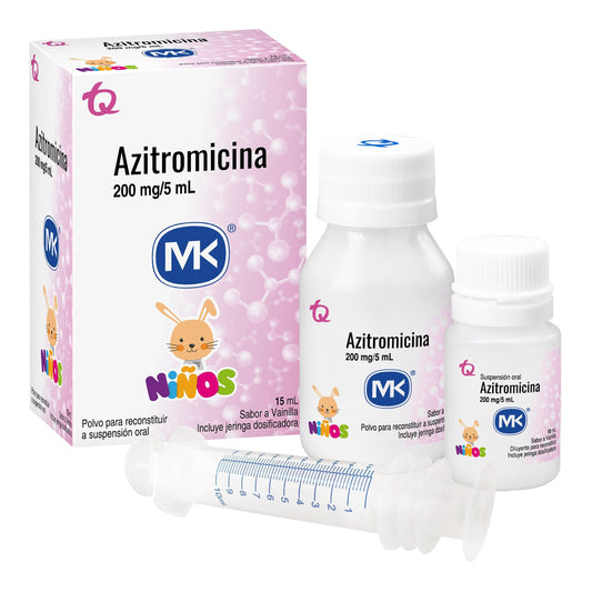 Azitromicina 200mg/5ml Suspension 15 Ml Mk